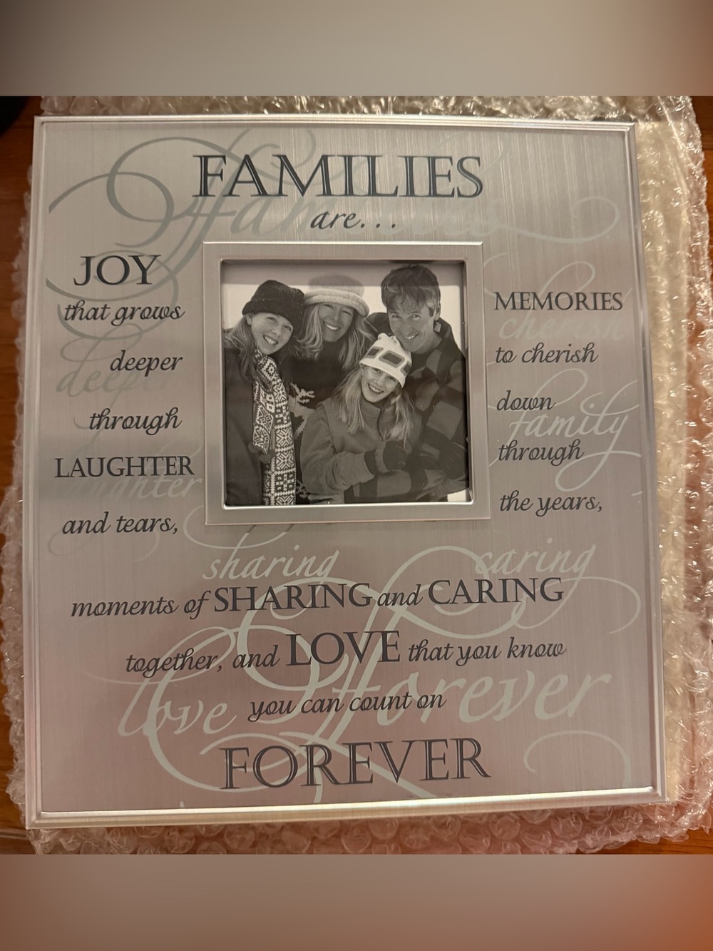 Families Forever Decorative Photo Album Silver and Black